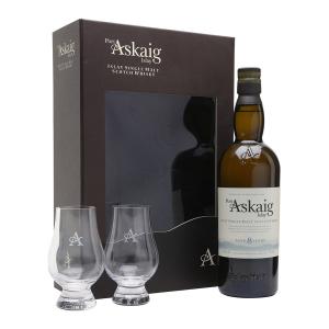 Port Askaig 8 Year Old Gift Pack ( Bottle 700ml and Two Glasses) | Islay Single Malt Scotch Whisky | Port Askaig