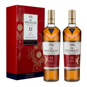 Macallan 12 Year Old  Double Cask Lunar New Year Gift Box 2x700ml | Highland Single Malt Scotch Whisky | Macallan
