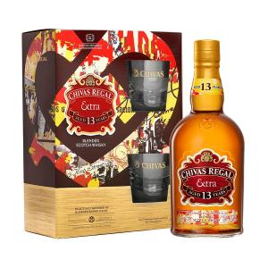 Chivas Regal Extra 13 Year Old Sherry Cask Gift Box with 2 Glasses 700ml | Blended Scotch Whisky | Chivas Regal