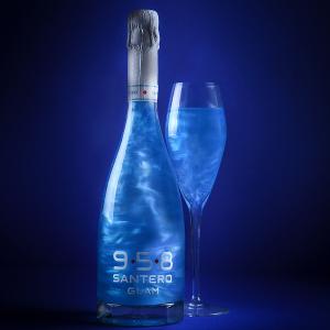 Santero 958 Glam Blue | Sparkling Semi-Sweet Blue Wine Moscato 750ml | Santero