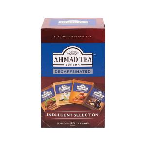 Ahmad Tea Decaffeinated Indulgent Selection 20 Teabags 40g | Four Black Decaf Teas | Ahmad Tea
