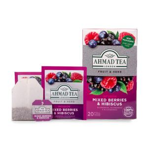 Ahmad Tea Mixed Berries and Hibiscus Infusion 20 Teabags 40g | Ahmad Tea