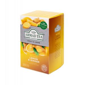 Ahmad Tea Lemon and Ginger Infusion 20 Teabags 40g | Ahmad Tea