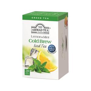 Ahmad Tea Lemon and Mint Cold Brew Iced Tea 20 Teabags 40g | Ahmad Tea