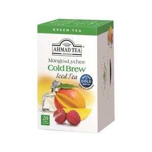 Ahmad Tea Mango and Lychee Cold Brew Iced Tea 20 Teabags 40g | Ahmad Tea