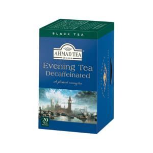 Ahmad Tea Decaffeinated Evening Tea 20 Teabags 40g | Black Decaf Teas with Bergamot | Ahmad Tea